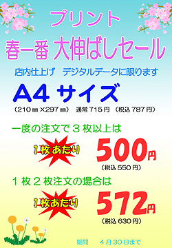3月4月プリントフェア
