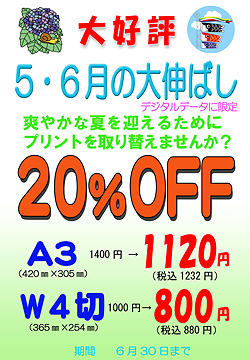 5月6月の大伸ばし
