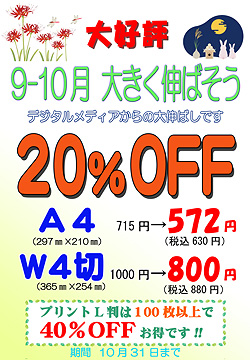9月10月の大伸ばし